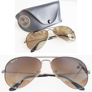 Ray-Ban Men's RB3025 AVIATOR CLASSIC Pilot  Sunglasses Glasses Large Metal Italy